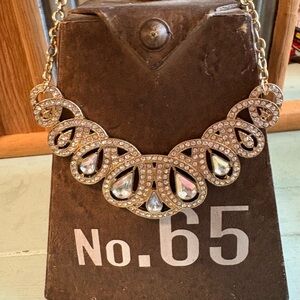 Gold and Silver Teardrop Necklace